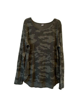 Old Navy Green Camouflage Crewneck Sweater - Women’s Size Large - EUC